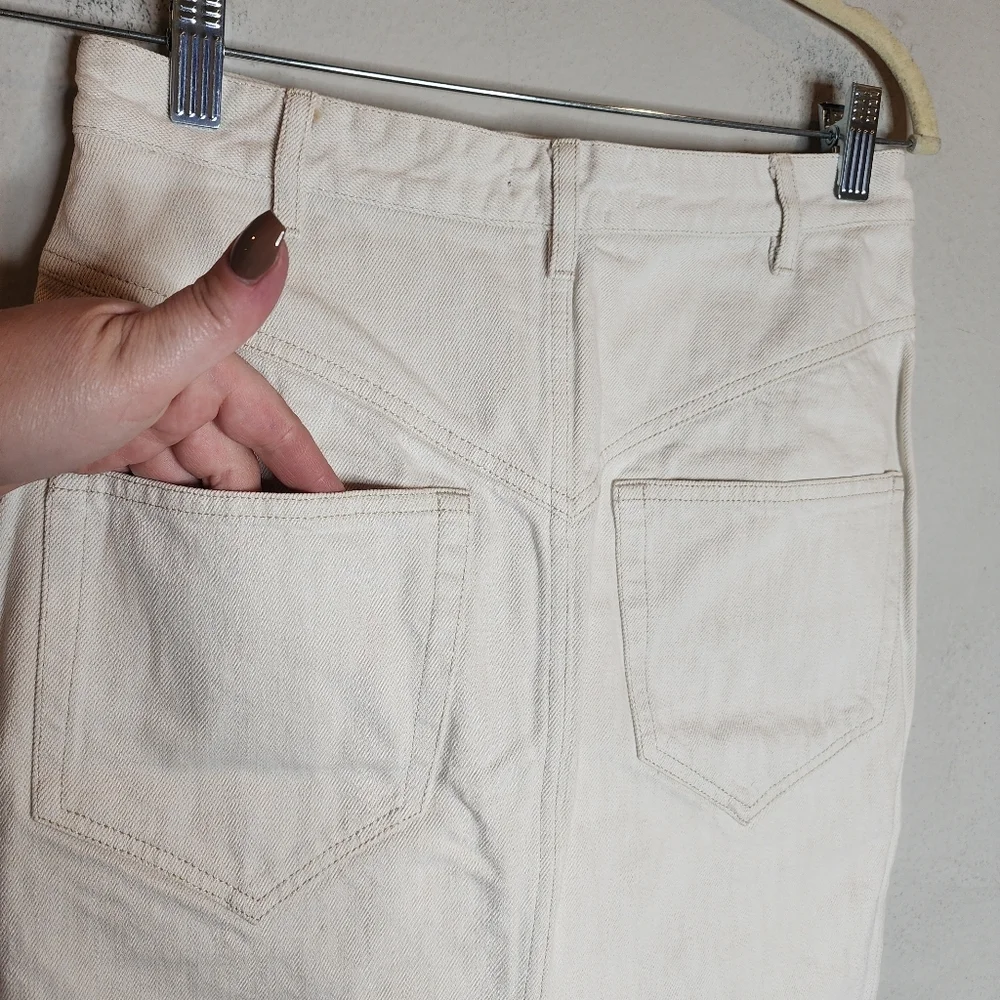 Isabel Marant Off White Denim Skirt Size 38 (Size 6) 100%‎ Cotton